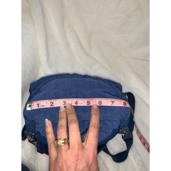 Kipling Queenie Small Backpack True Blue Tonal Unisex Adjustable Straps - Picture 6 of 8